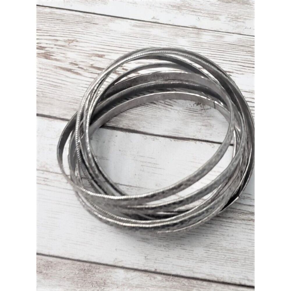 Vintage Bracelets / Bangles - Interlocking Patter… - image 3